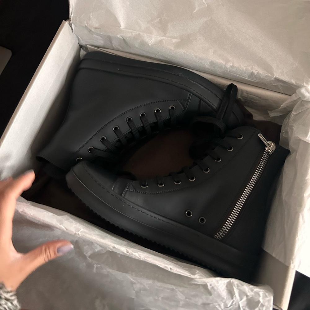 Rick Owens DRKSHDW Black Sneaker Boot